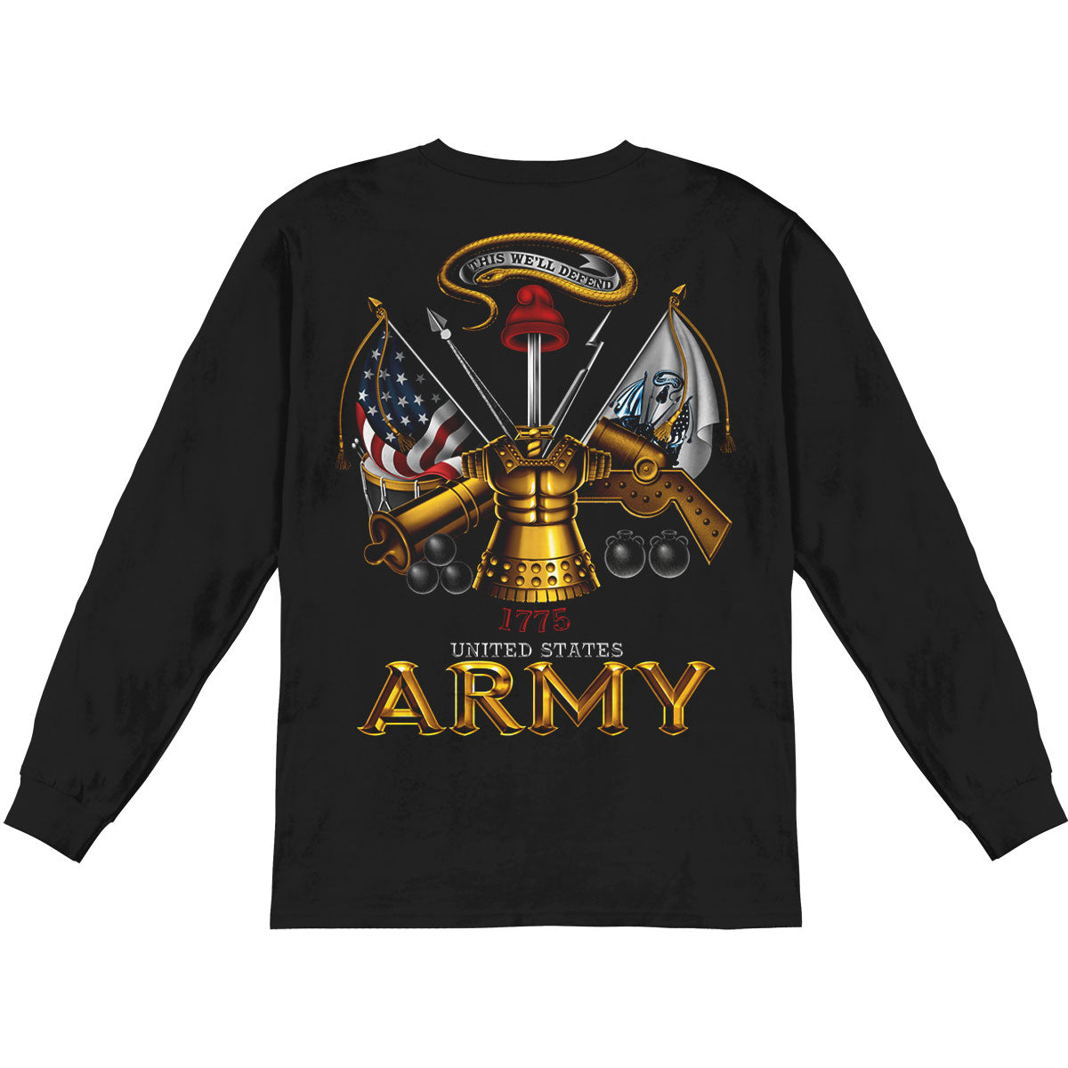Novelty Army Antique Armor Long Sleeve Back