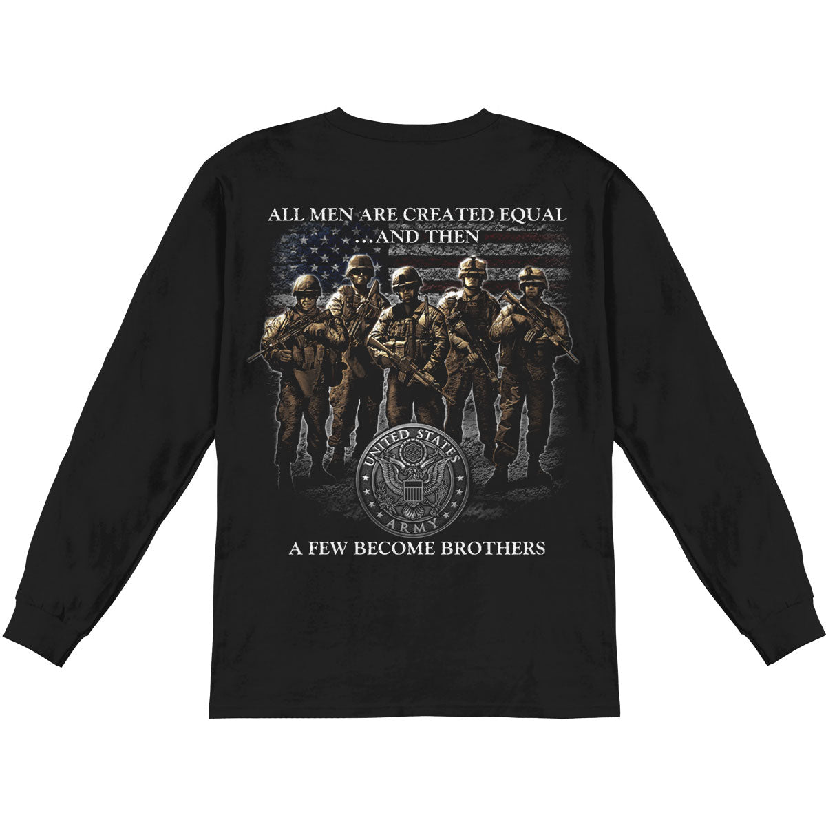 Novelty Army Brotherhood Long Sleeve Back