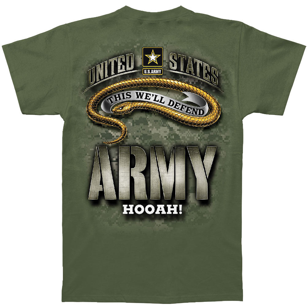 Novelty Army Strong Camo Snake T-shirt