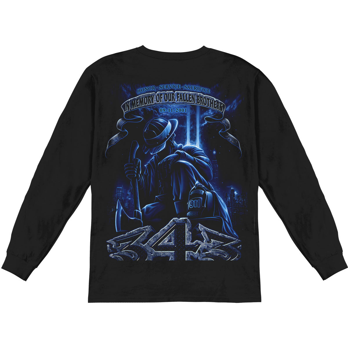 Novelty Brotherhood Never Forget 343 Long Sleeve Back