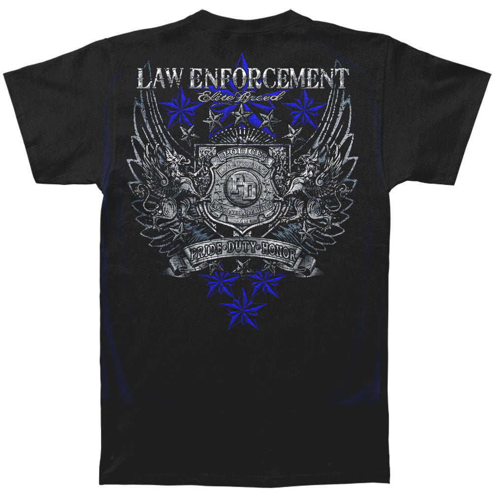 Novelty Novelty Elite Breed Law Enforcement Crome Wings Silver Foil T-shirt