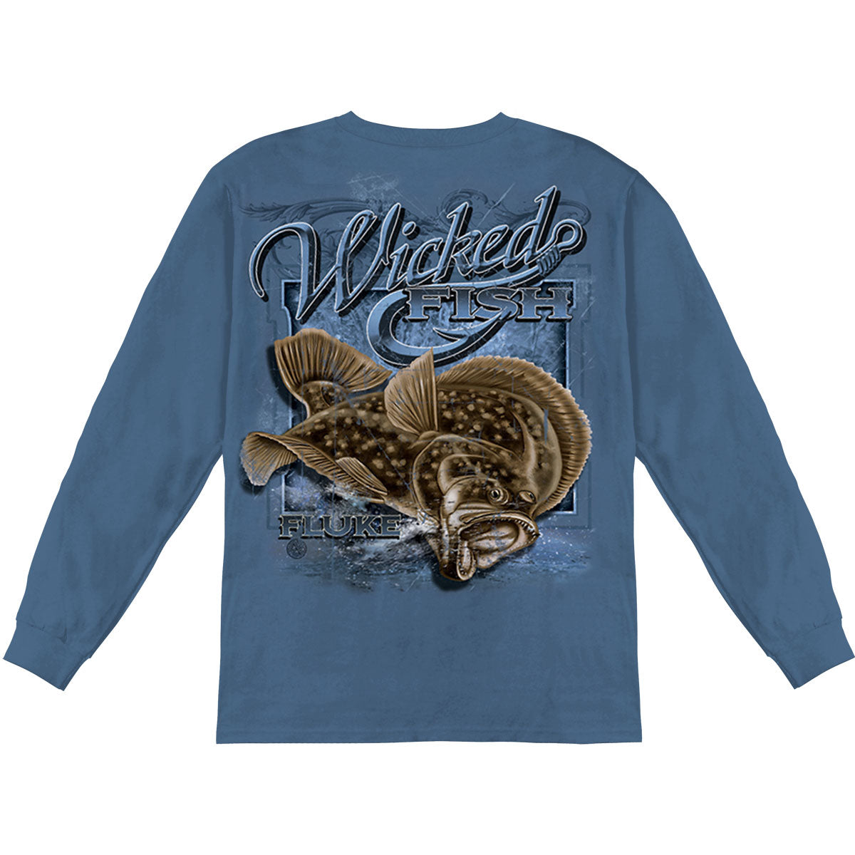 Novelty Fightin Fluke Long Sleeve Back