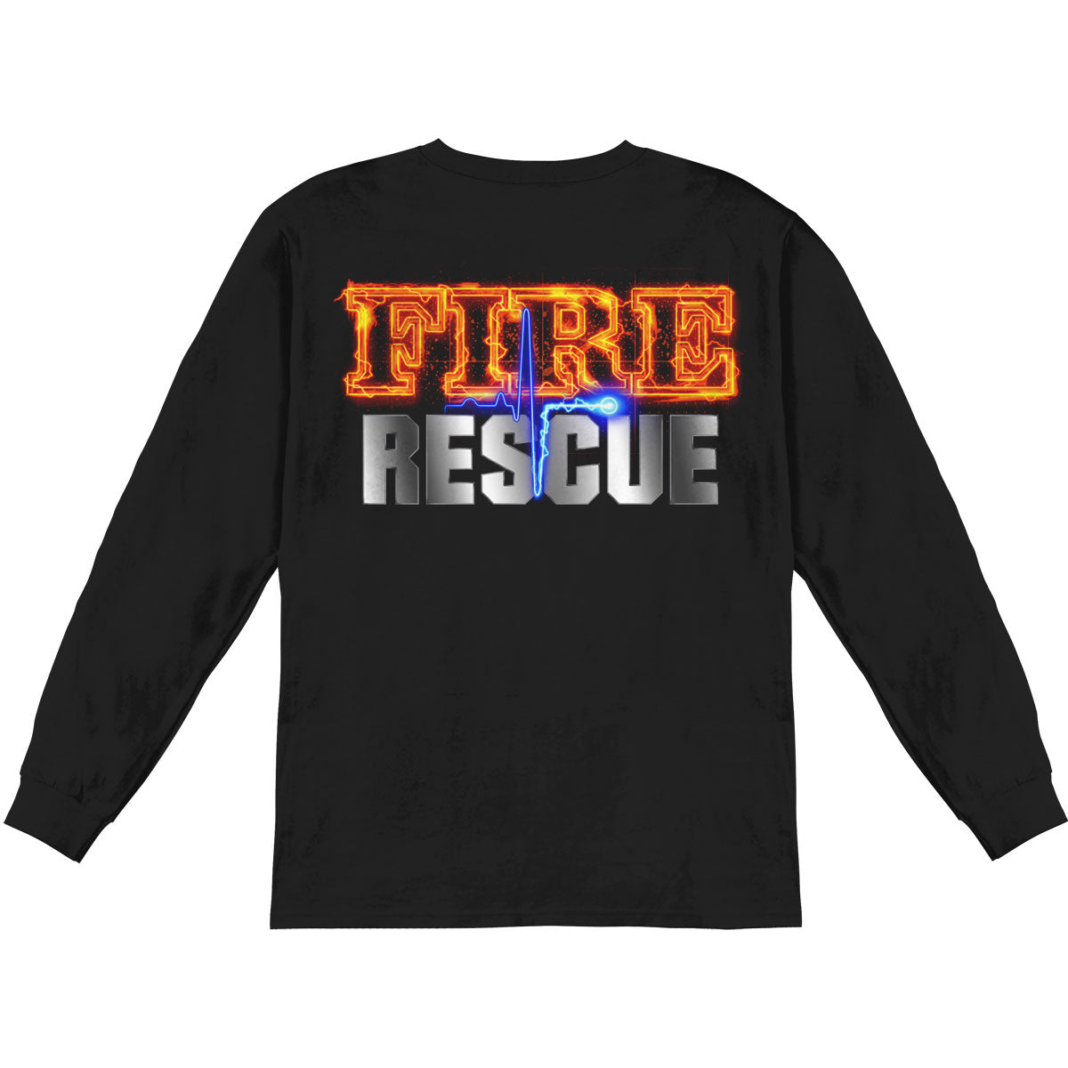 Novelty Fire Rescue Full Front Maltese Long Sleeve Back