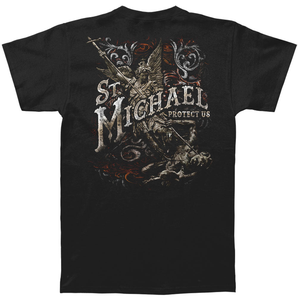Novelty Firefighter St.Micheals Protect US Silver Foil T-shirt