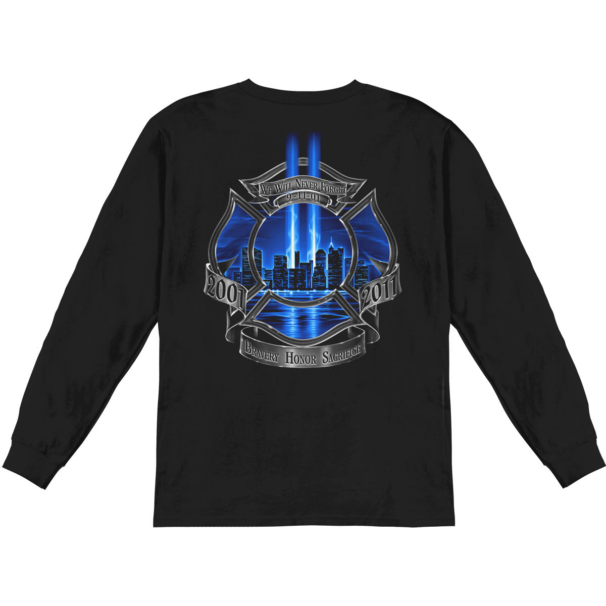 Novelty High Honors Firefighter Long Sleeve Back