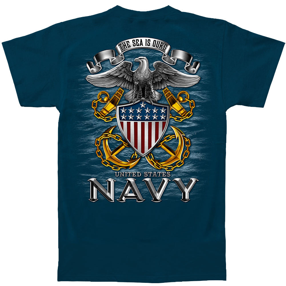 Novelty Navy Full Print Eagle T-shirt