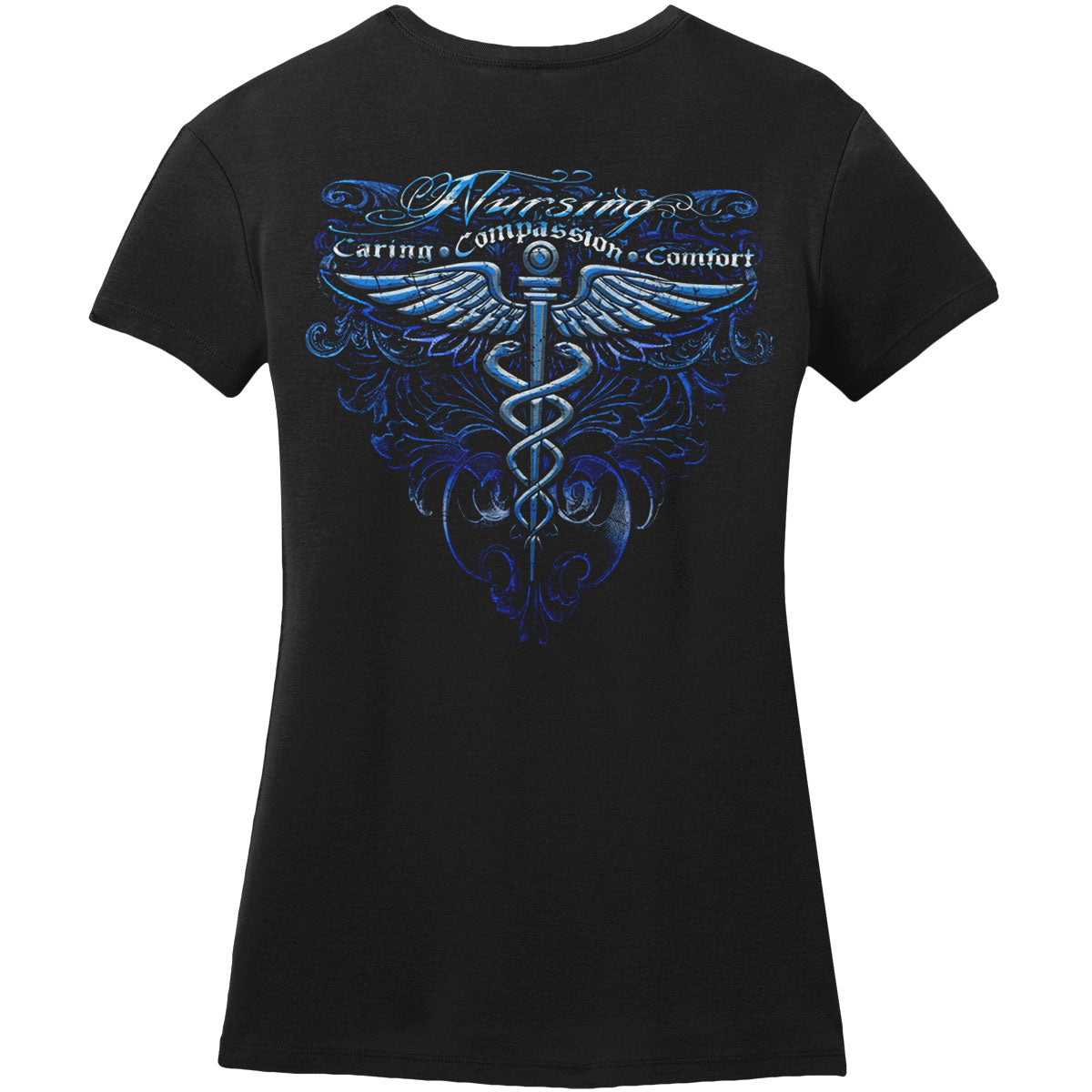 Novelty Nursing Silver Wings Silver Foil T-shirt