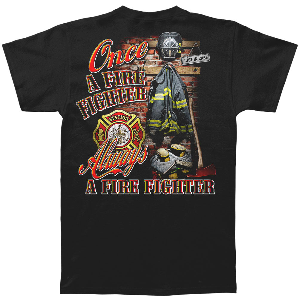 Novelty Once And Always A Firefighter T-shirt
