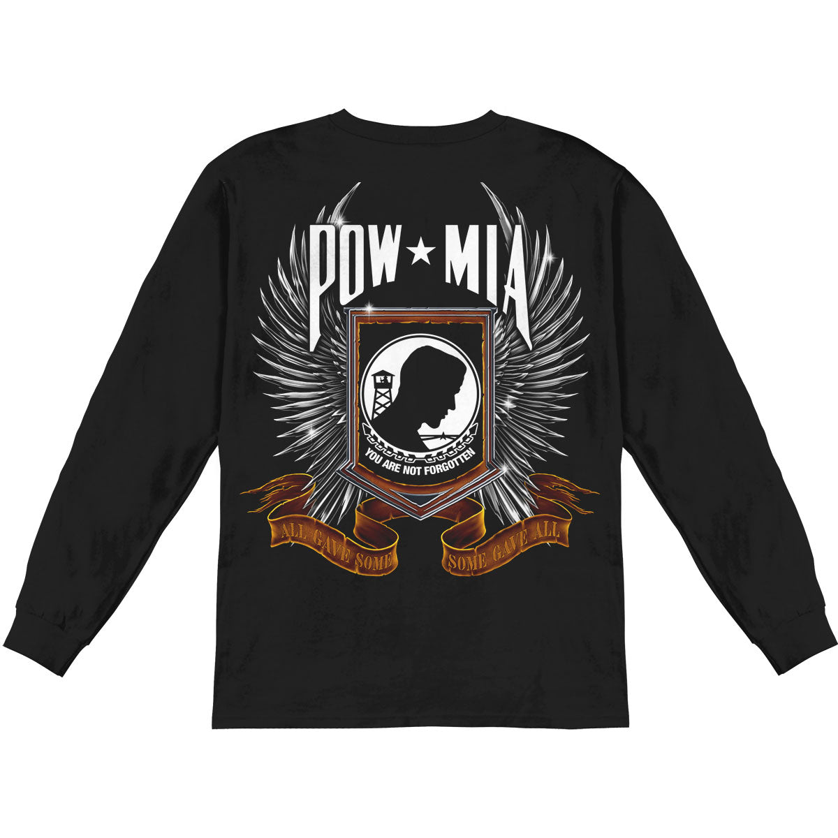 Novelty Pow Chrome Wings Long Sleeve Back