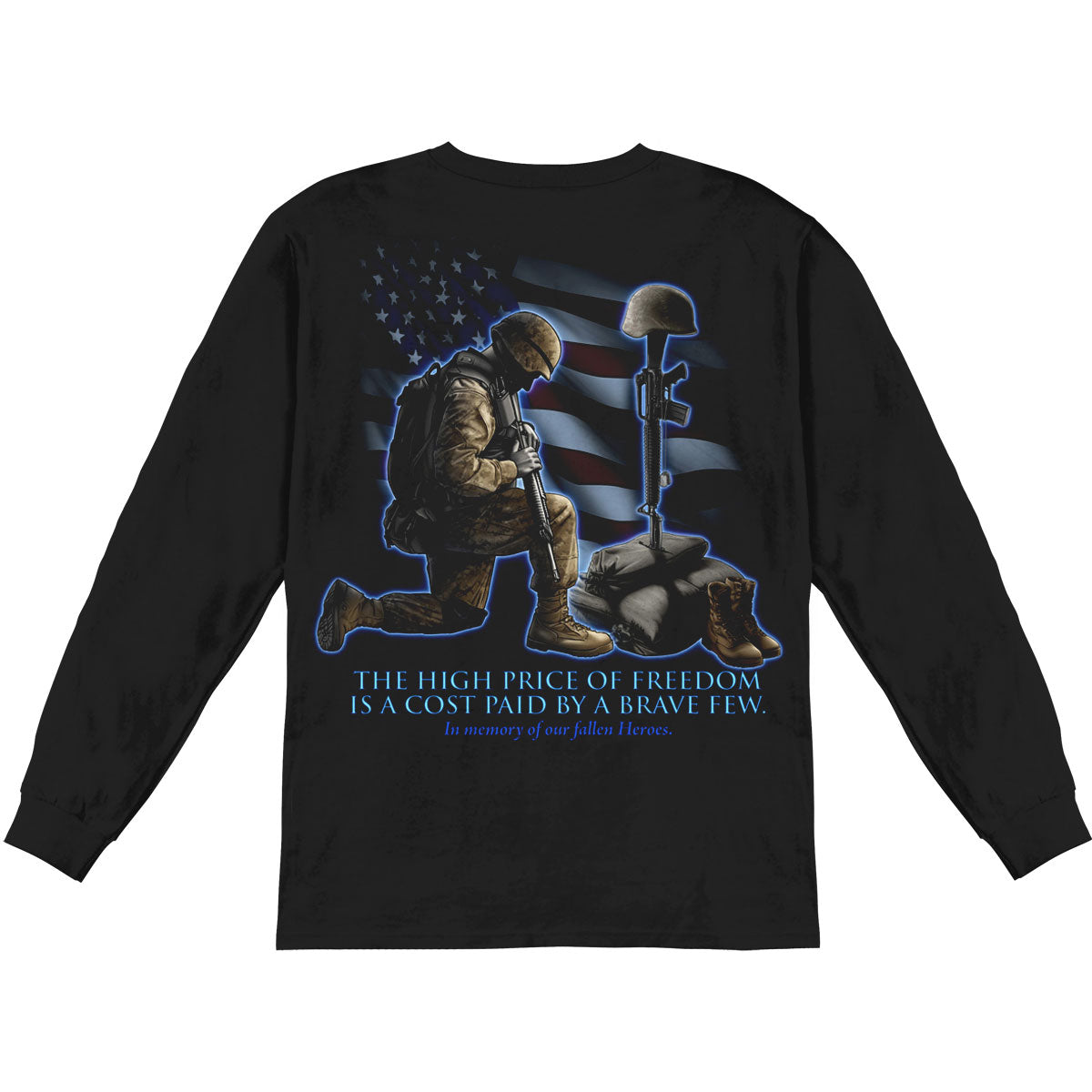Novelty Soldiers Cross Long Sleeve Back