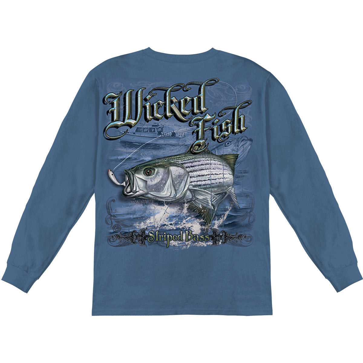 Novelty Striped Bass Long Sleeve Back