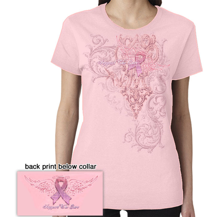 Novelty Support The Cure Fire Angel T-shirt