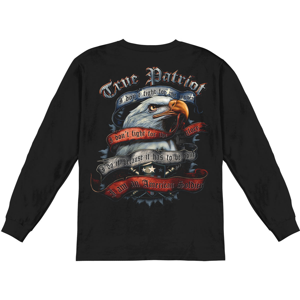 Novelty True Patriot Long Sleeve Back