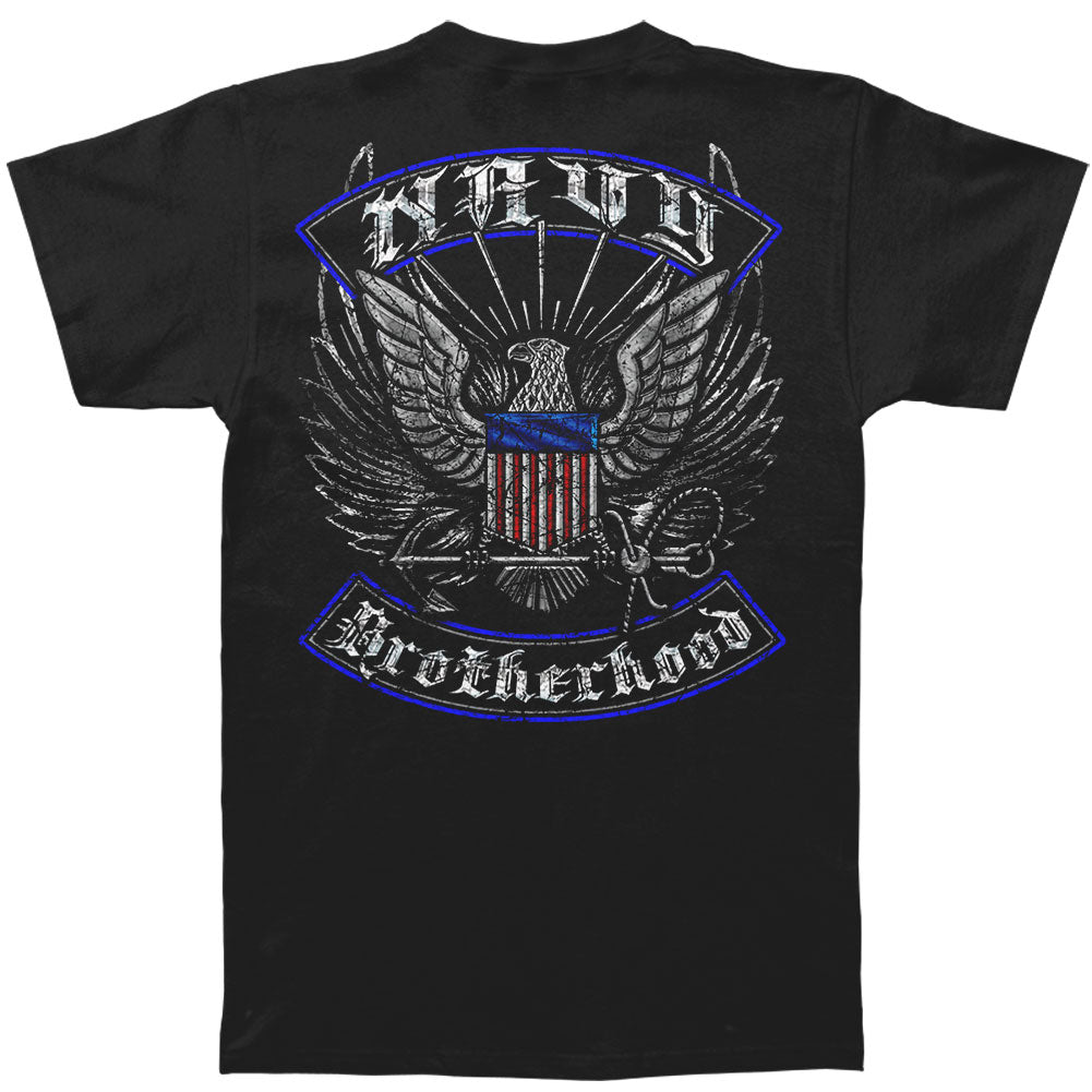 Novelty US Navy Steel Wings Biker Rocker Silver Foil T-shirt
