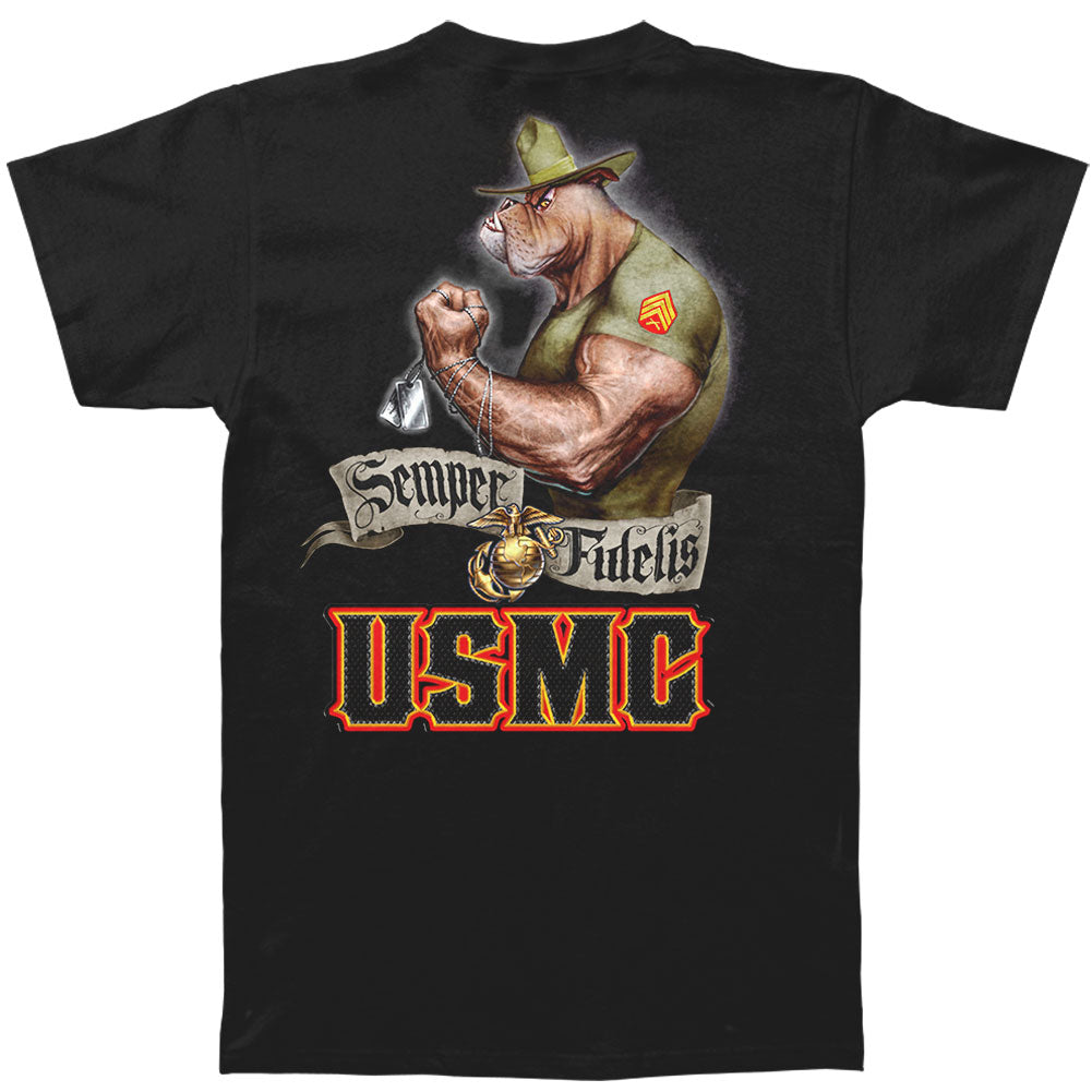 Novelty USMC Chesty Bull Dog T-shirt