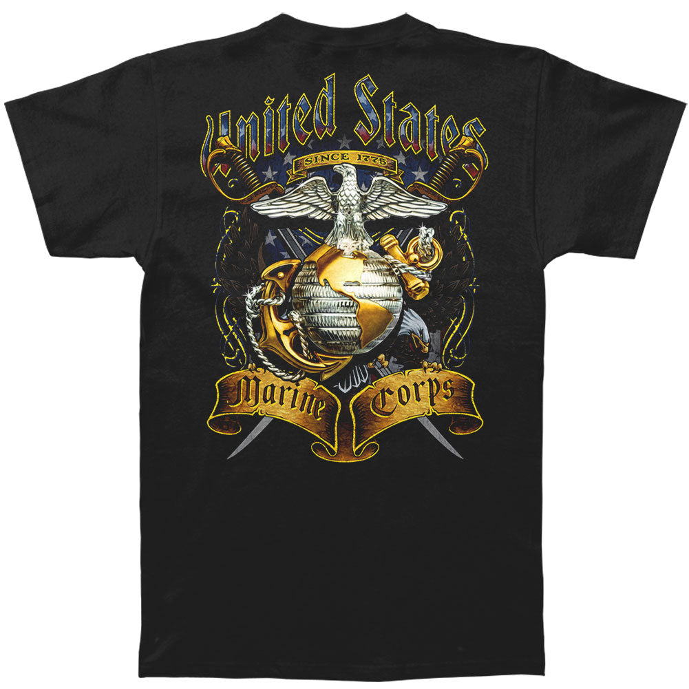 Novelty USMC Crossed Swords Foil T-shirt
