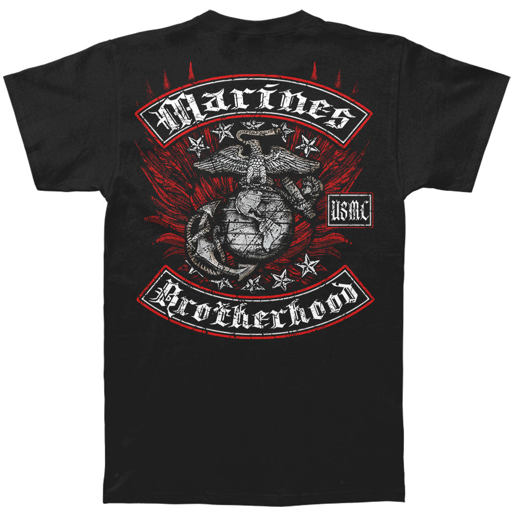 Novelty USMC Marine Biker With Rockers T-shirt