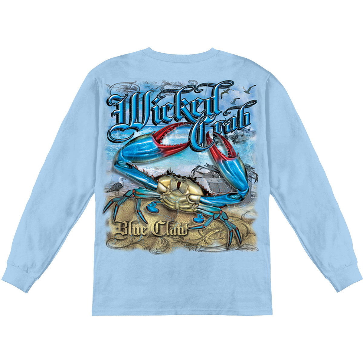 Novelty Wicked Crab Long Sleeve Back