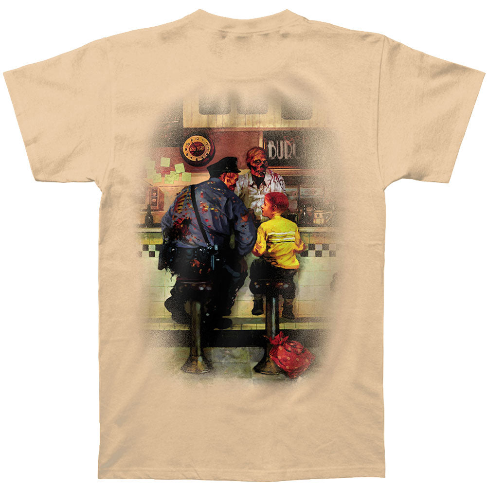 Novelty Novelty Zombie Police And Little Boy Dinner T-shirt