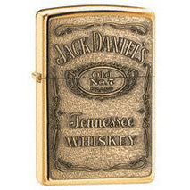 Jack Daniel's Brass Emblem Refillable Lighter