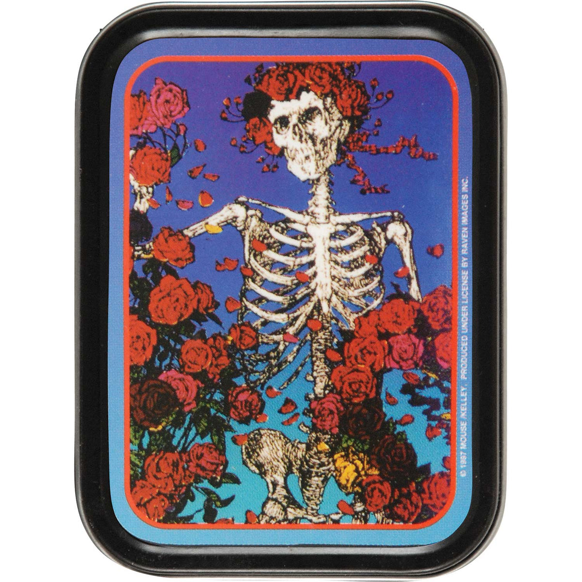 Grateful Dead Skeleton Roses Stash Tin Front