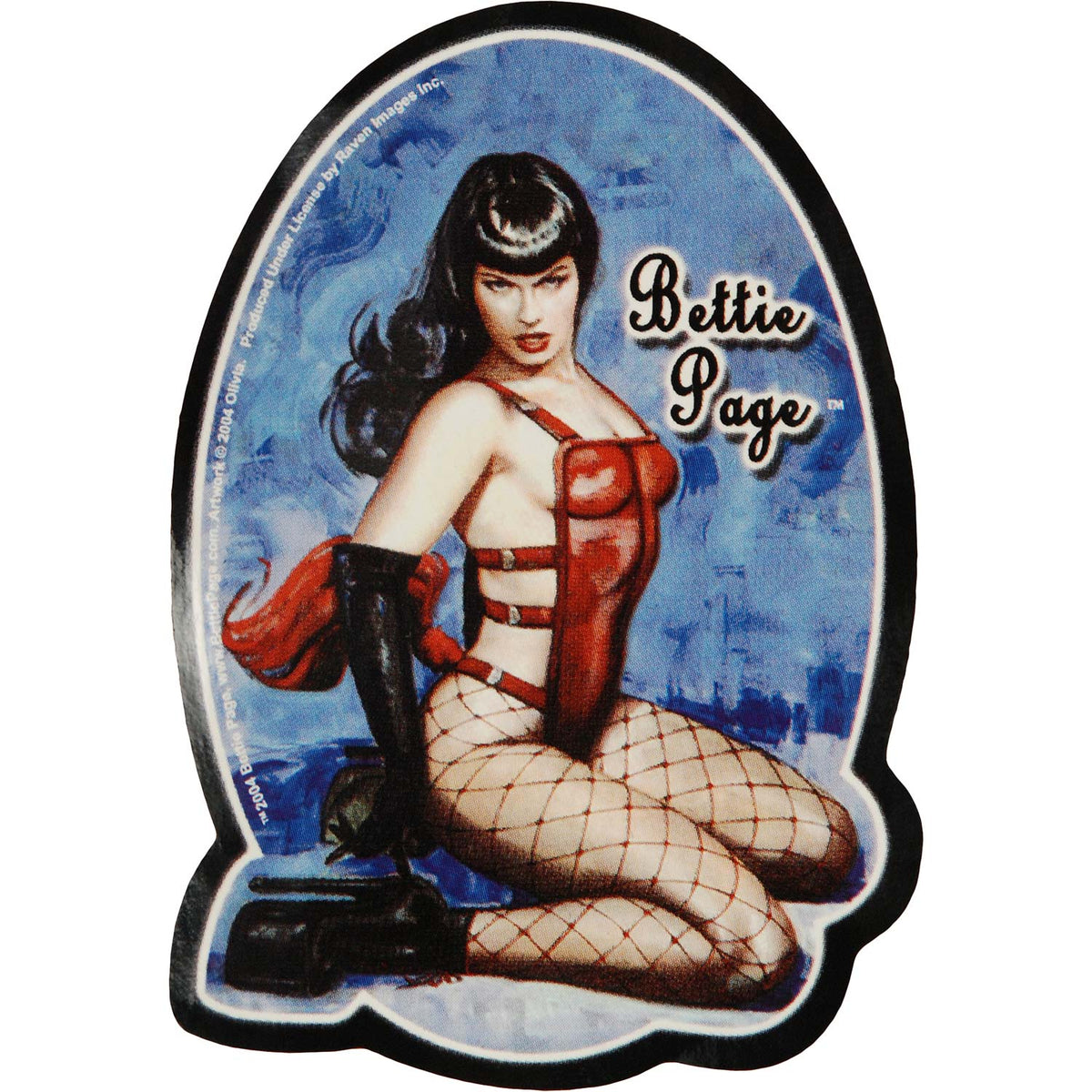 Bettie Page Pony Girl Sticker Front