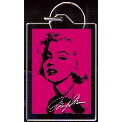 Marilyn Monroe Pink Plastic Key Chain Front