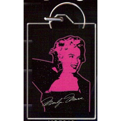 Marilyn Monroe Black Plastic Key Chain Front