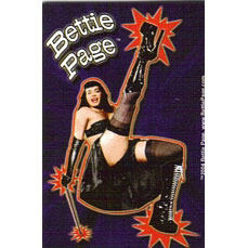 Bettie Page Dance Plastic Key Chain Front