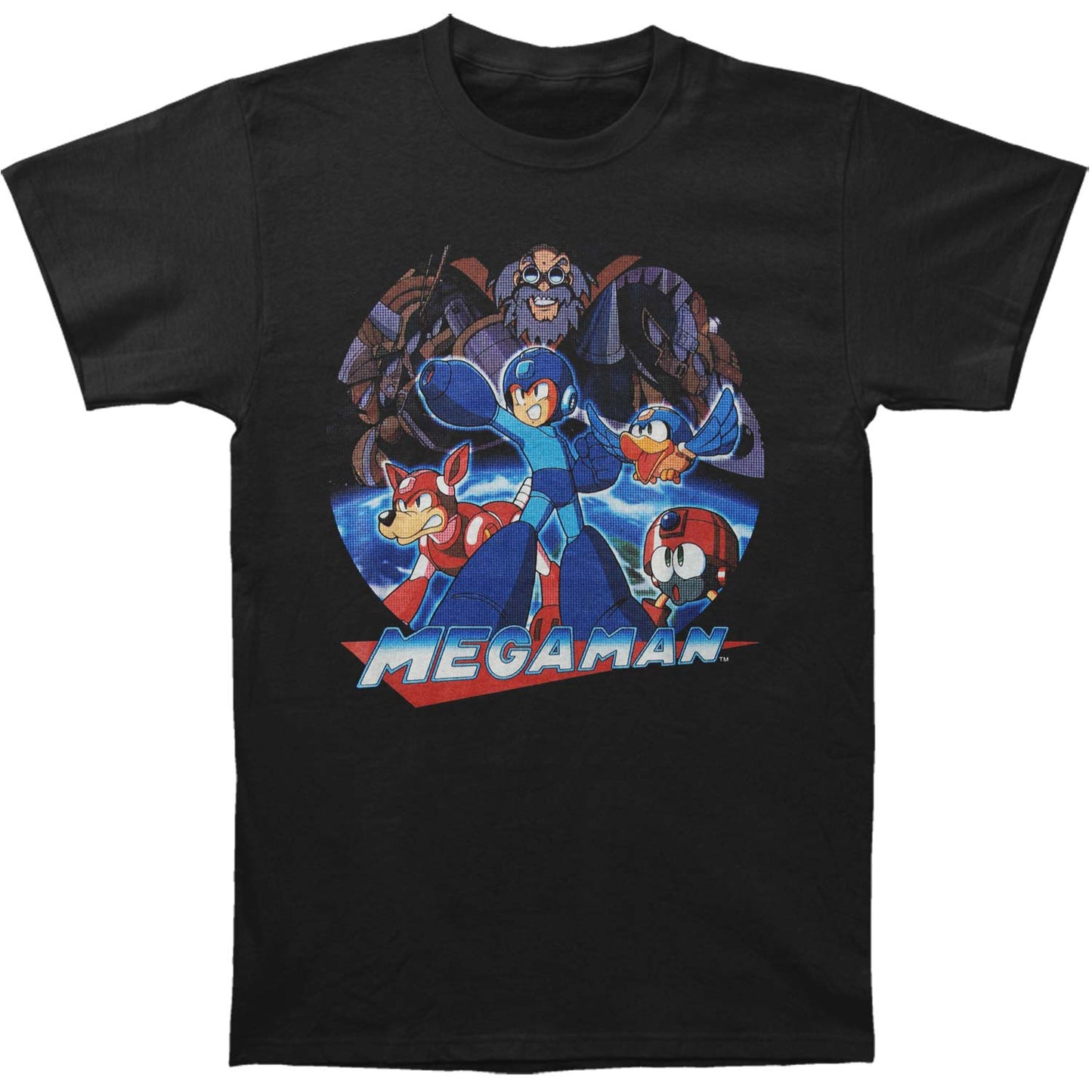 Mega Man Collage Slim Fit T-shirt Front