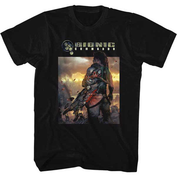 Bionic Commando The World Burn Slim Fit T-shirt Front