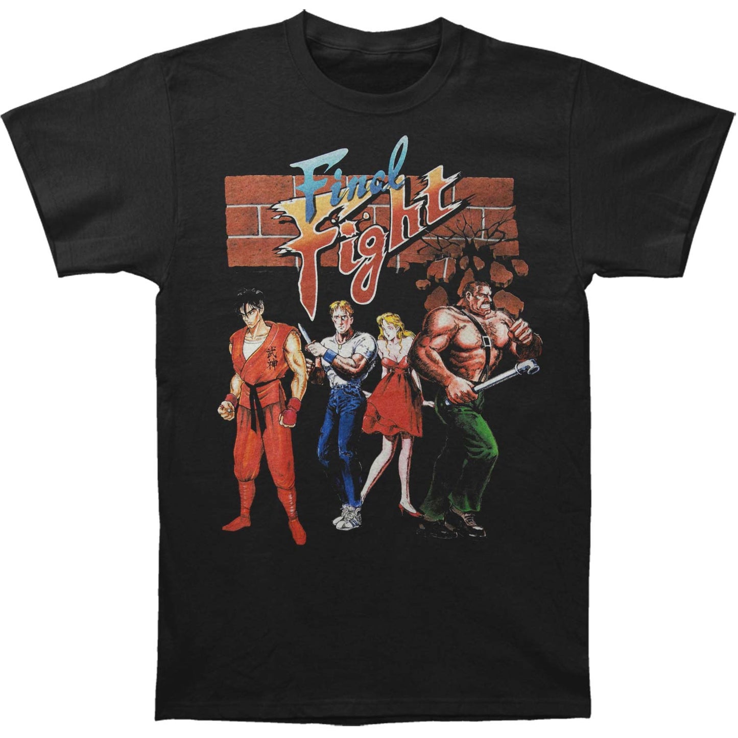 Final Fight (Video Game) FF Gang Slim Fit T-shirt Front