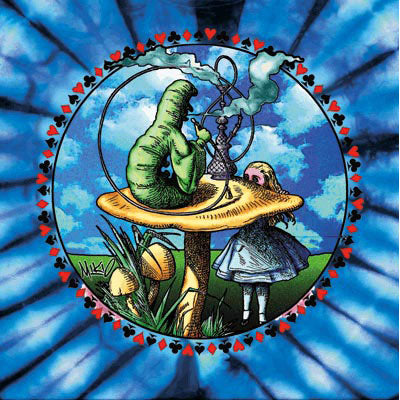 Alice In Wonderland Alice & Caterpillar Tie Dye T-shirt Front
