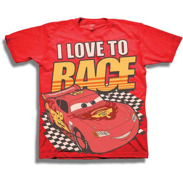Cars (Movie) Love To Race Childrens T-shirt