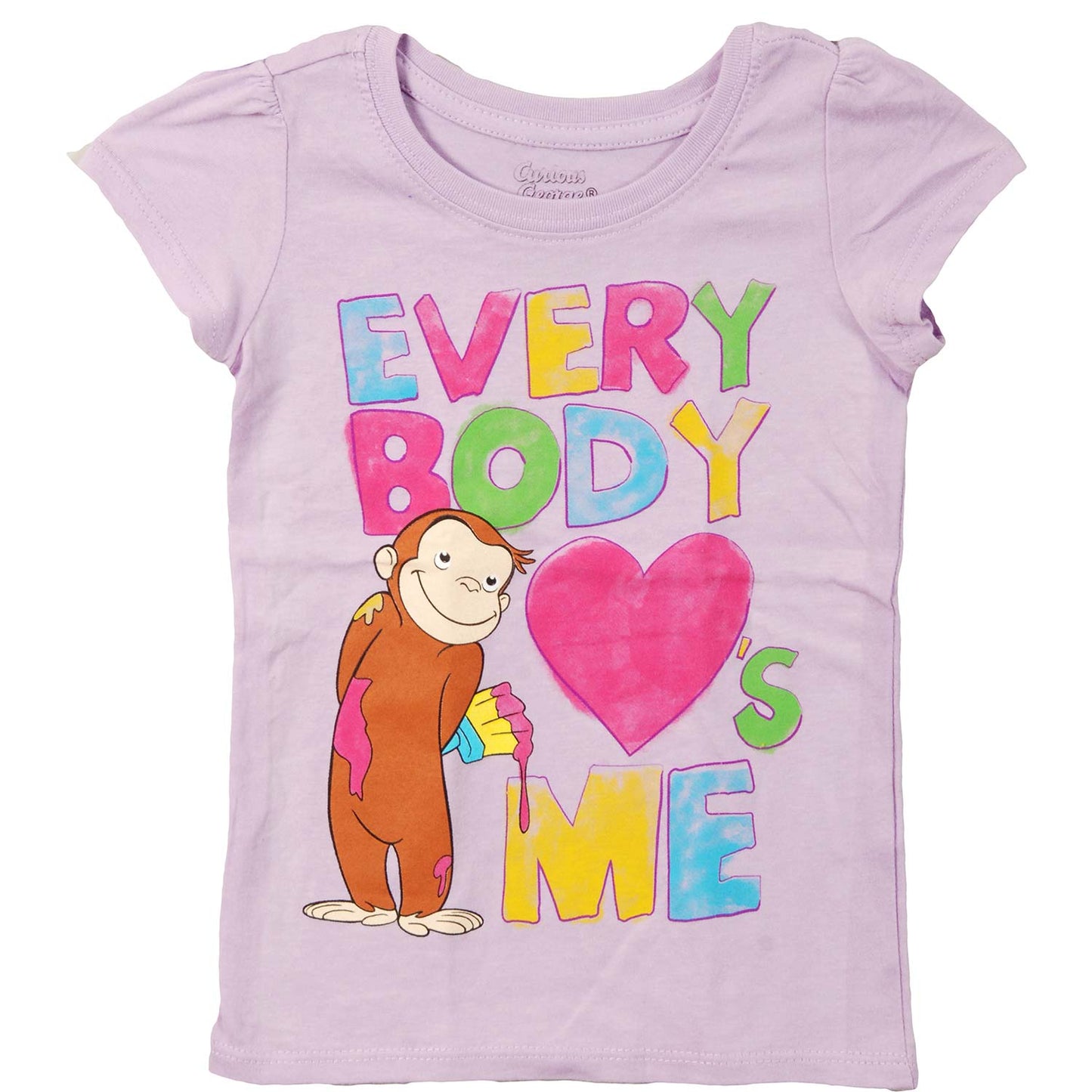 Curious George Everybody Heart's Me Childrens T-shirt