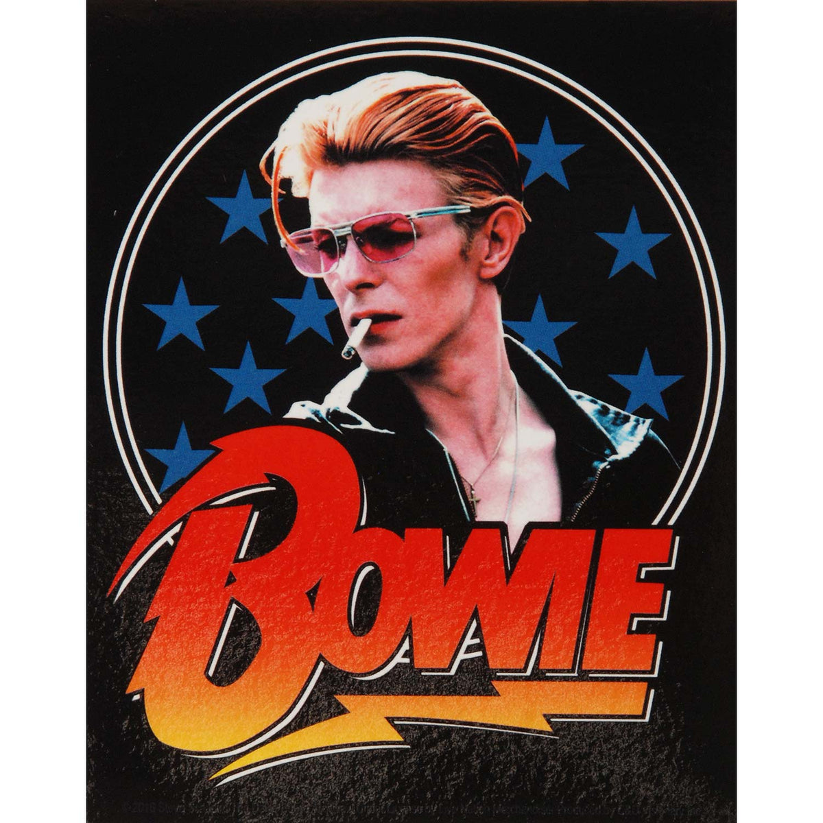 David Bowie Stars Sticker Front