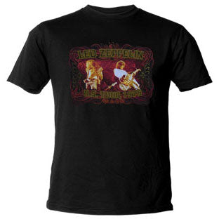 Led Zeppelin Picture In Gold T-shirt Front
