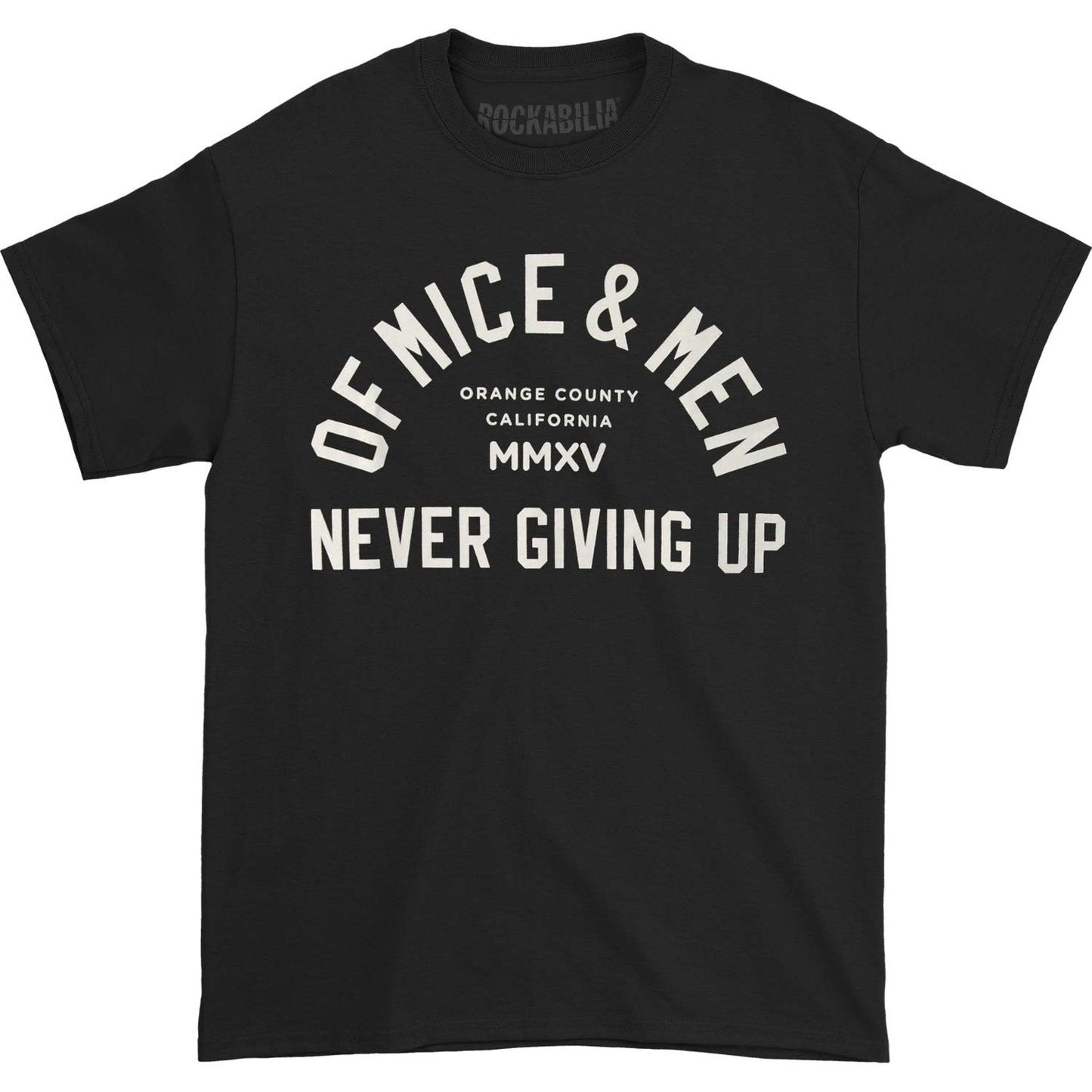 Of Mice & Men Never Giving Up T-shirt Front