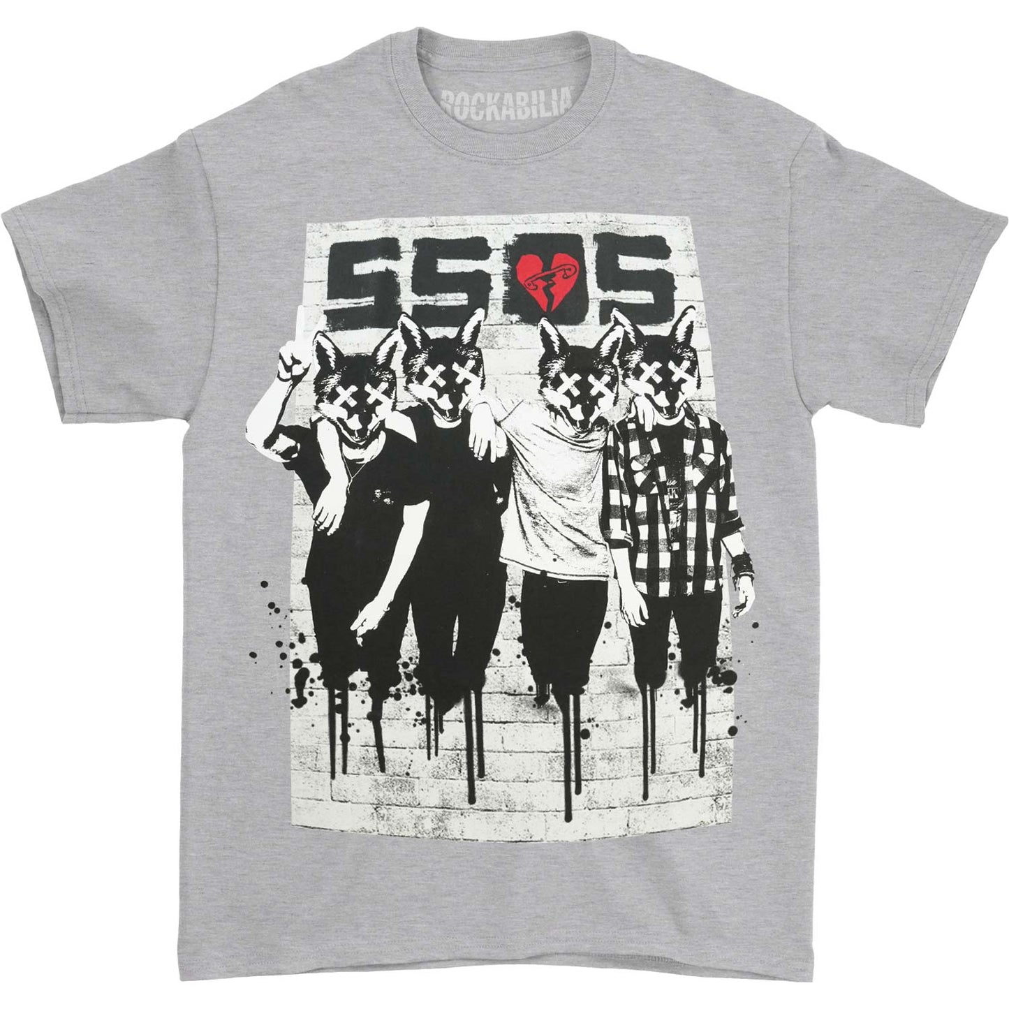 5 Seconds Of Summer Fox Heads T-shirt Front
