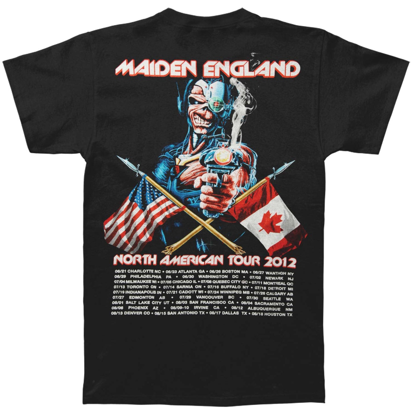 Iron Maiden Smoke Circle 2012 Tour T-shirt Back