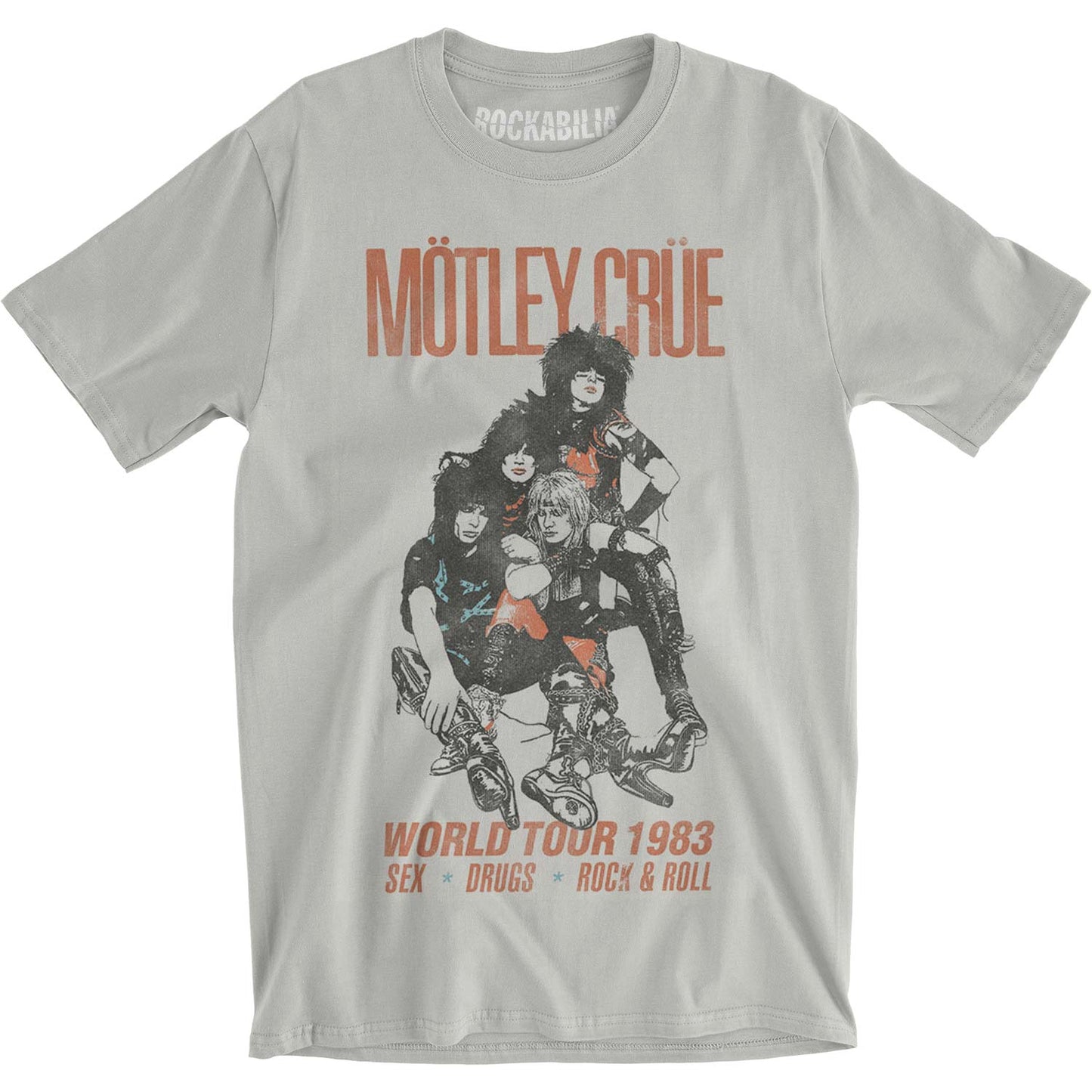 Motley Crue Vintage World Tour 1983 Slim Fit T-shirt Front
