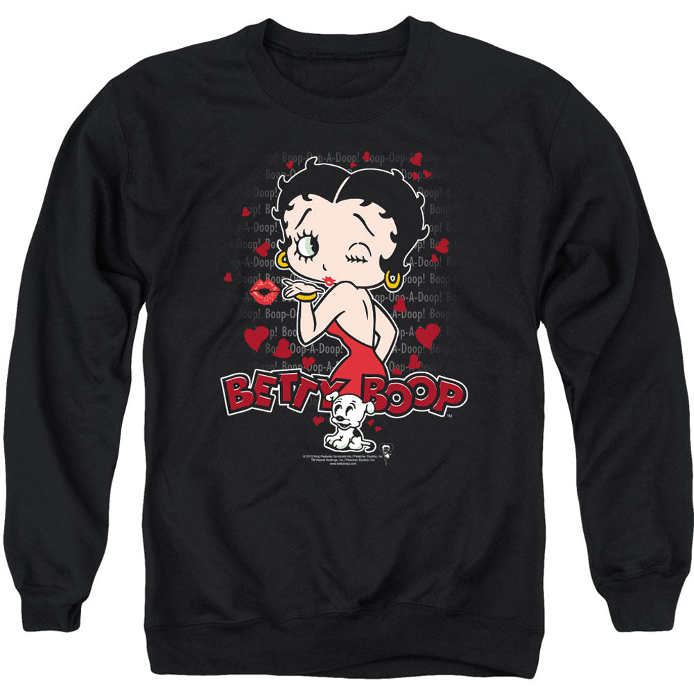 Betty Boop Classic Kiss Adult Sweatshirt Front