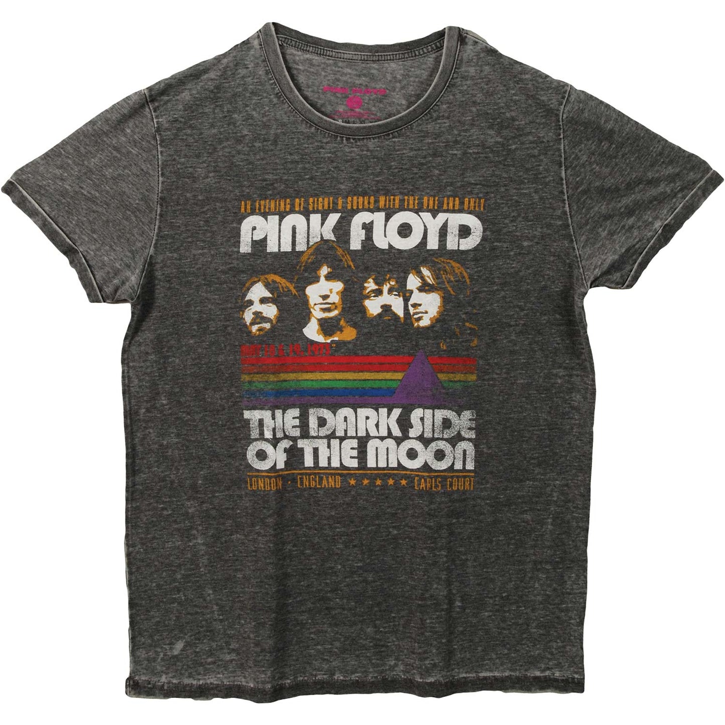 Pink Floyd Retro Stripes Vintage T-shirt Front