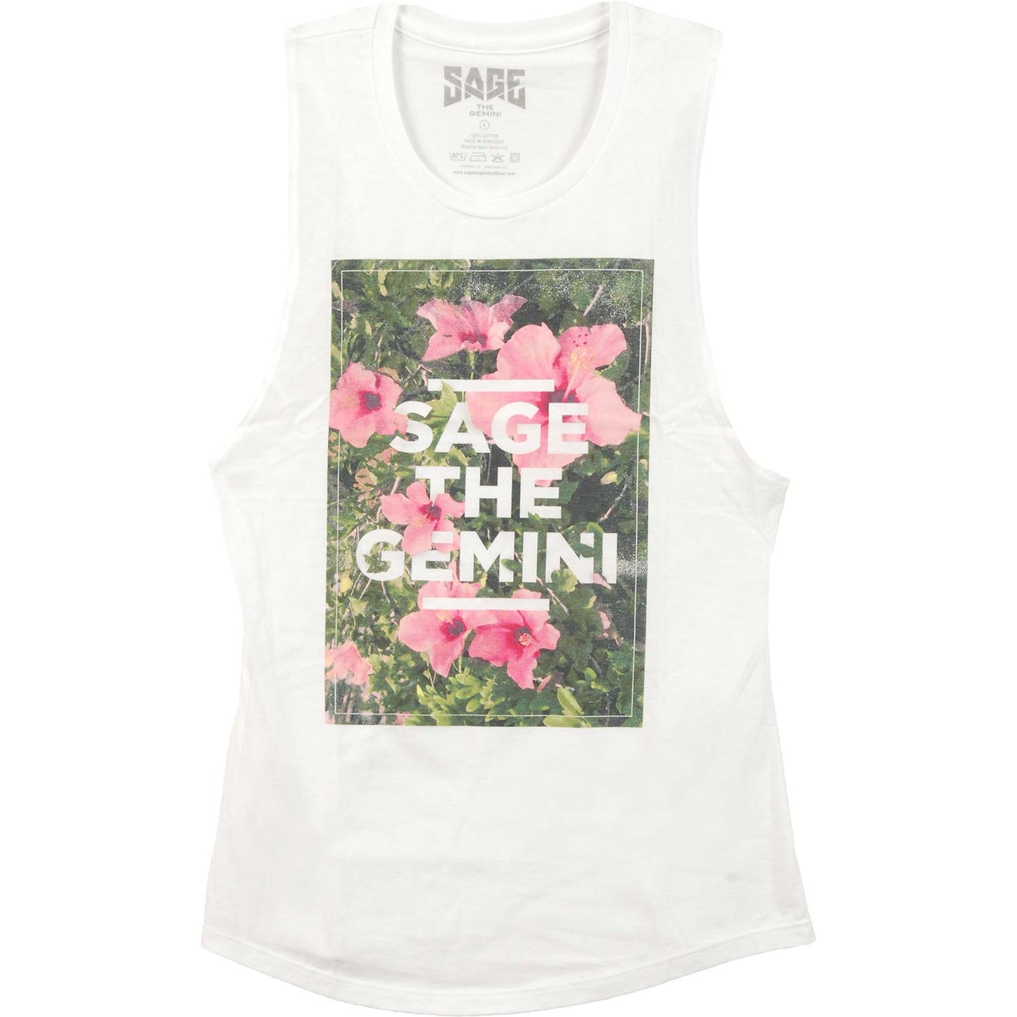 Sage The Gemini Flower Tank Mens Tank Front