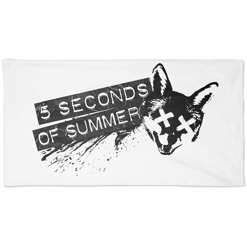 5 Seconds Of Summer Wolf Beach Towel Front