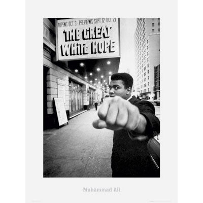 Muhammad Ali Great White Poster Print
