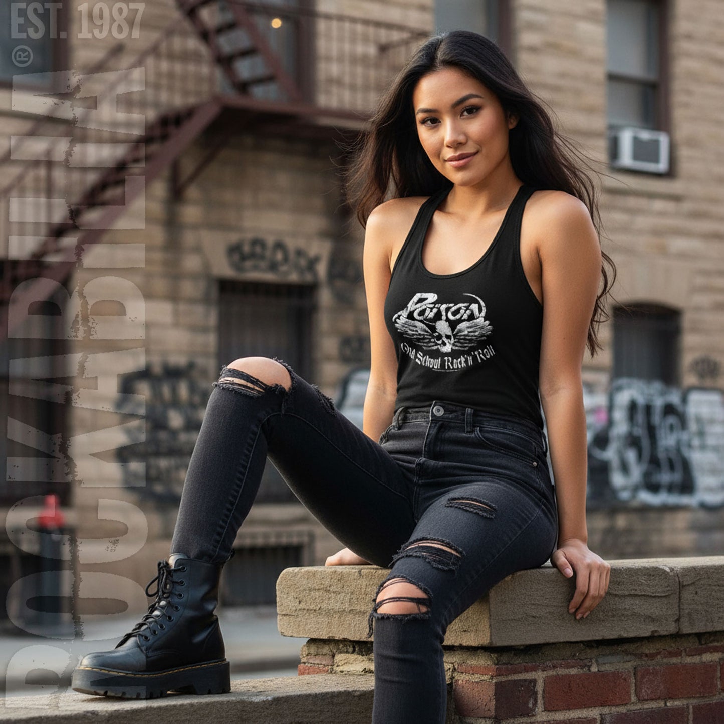 Poison Old School Rock N Roll Womens Tank Alt 2