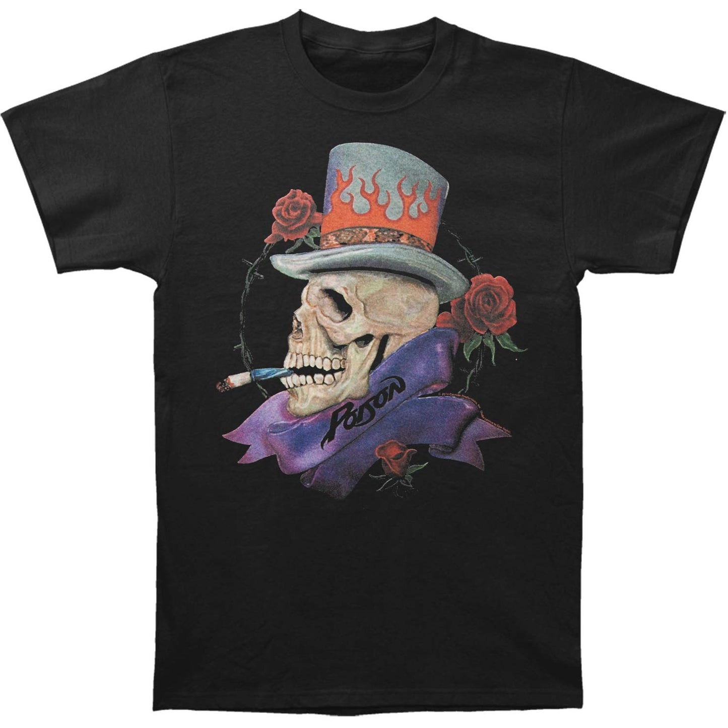 Poison Skull Smokin Slim Fit T-shirt Front