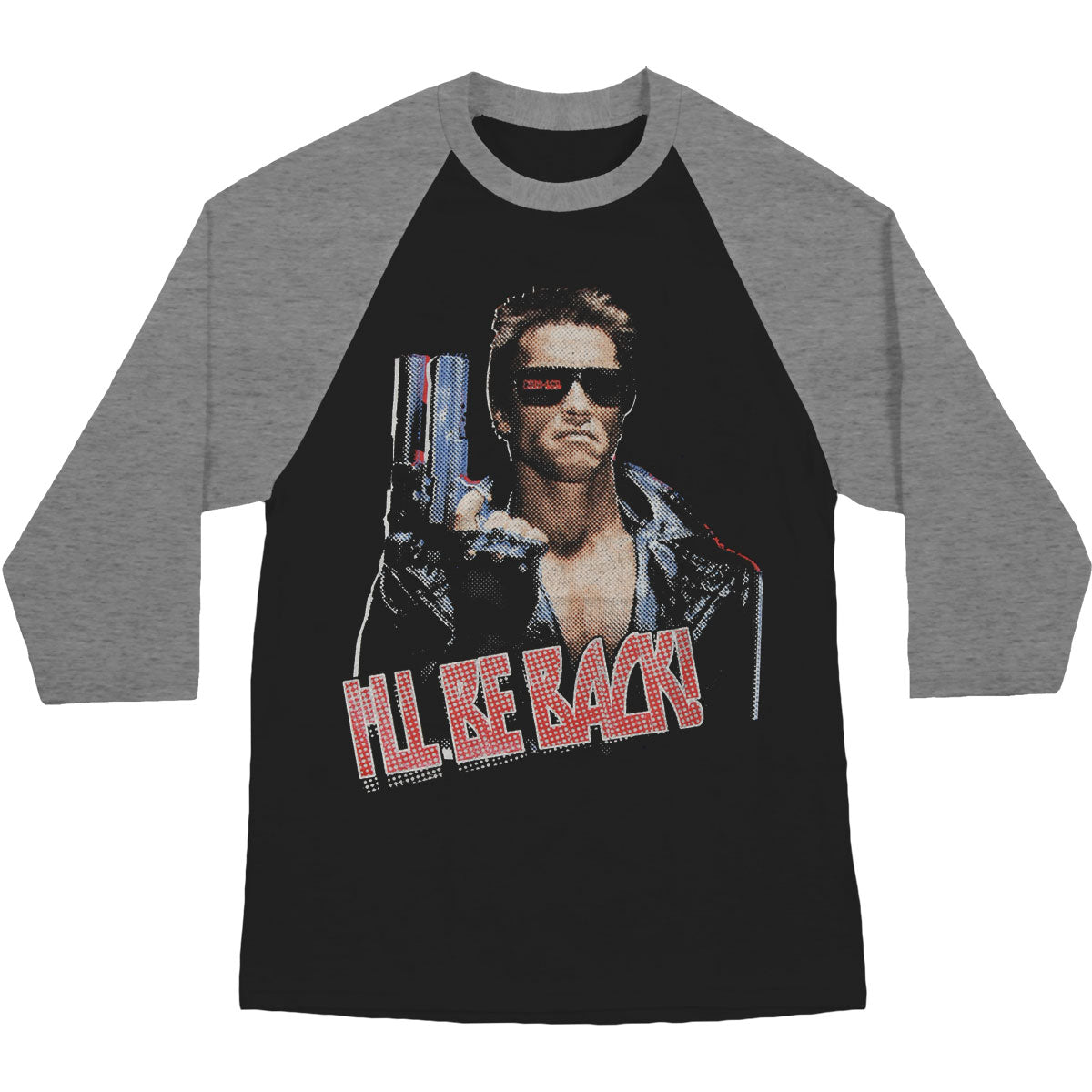 Terminator I'll Be Back Baseball Jersey Front