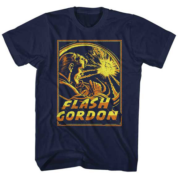 Flash Gordon Space Explosion Slim Fit T-shirt Front